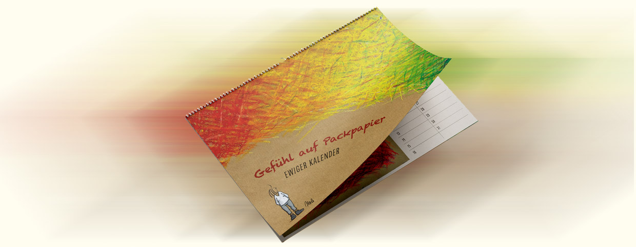 Ewiger Kalender „Gefühl auf Packpapier“
