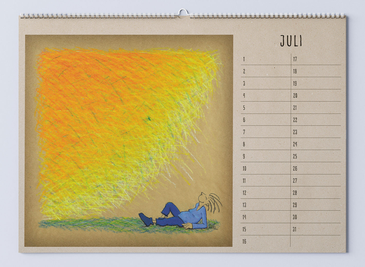 7 Calendar Mockup Juli