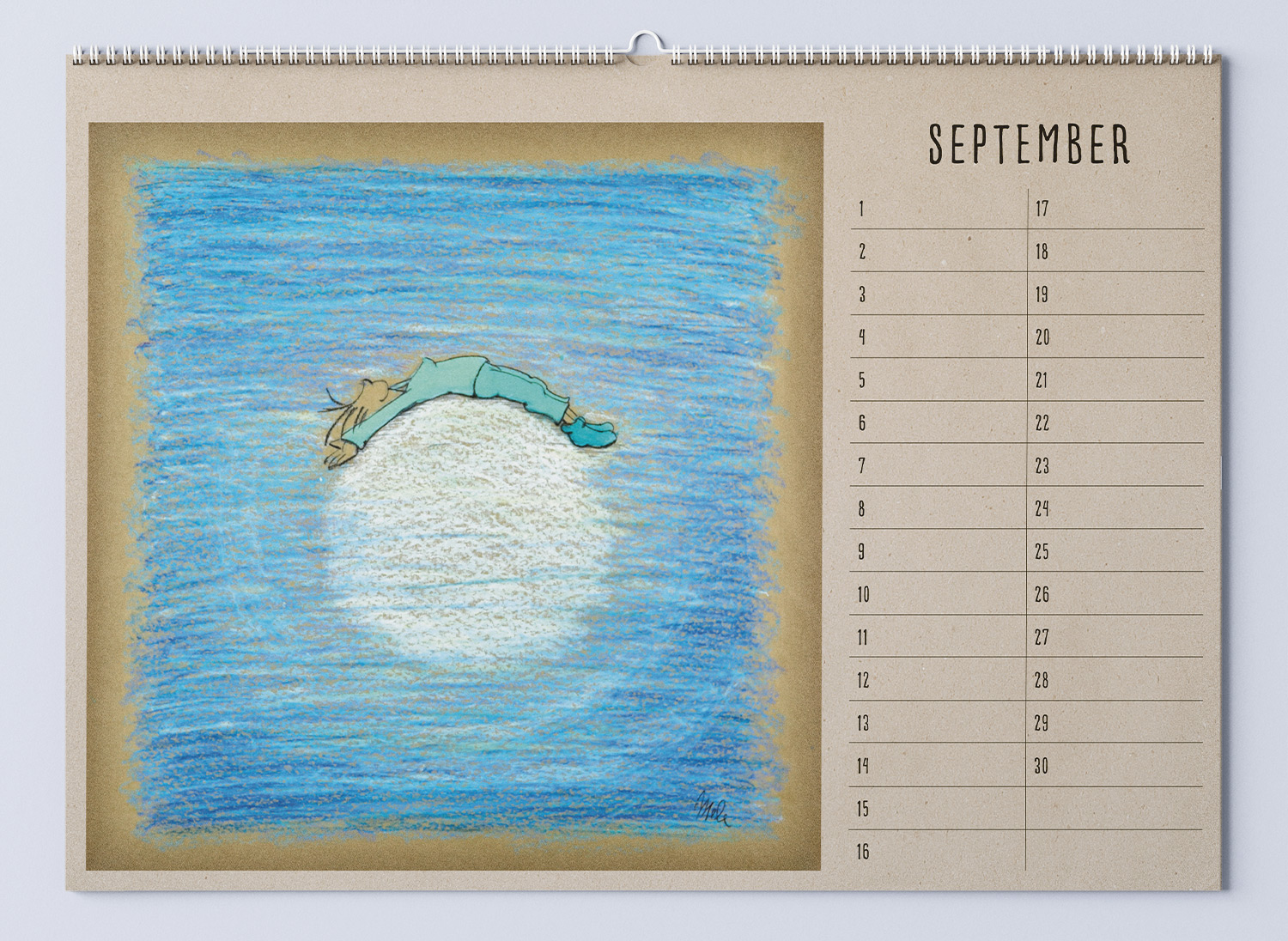 9 Calendar Mockup September
